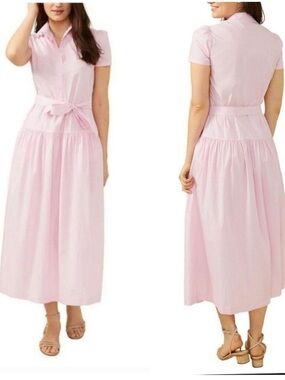 J McLaughlin light pink Makenna Shirt dress